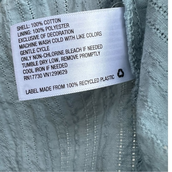 Knox Rose Blue Button-Down Dress detachable slip Size XXL - Picture 6 of 8